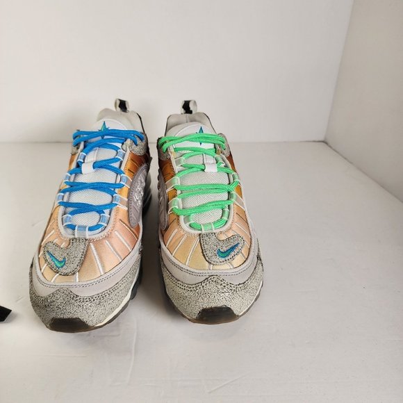 Nike Air Max 98 On Air NYC LA Mezcla Vast Grey Electro Green Mens 6.5 Pre-owned - Picture 7 of 7